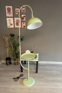 Mint Metal Sehpalı Hareketli Başlıklı E27 Modern Dekoratif Lambader